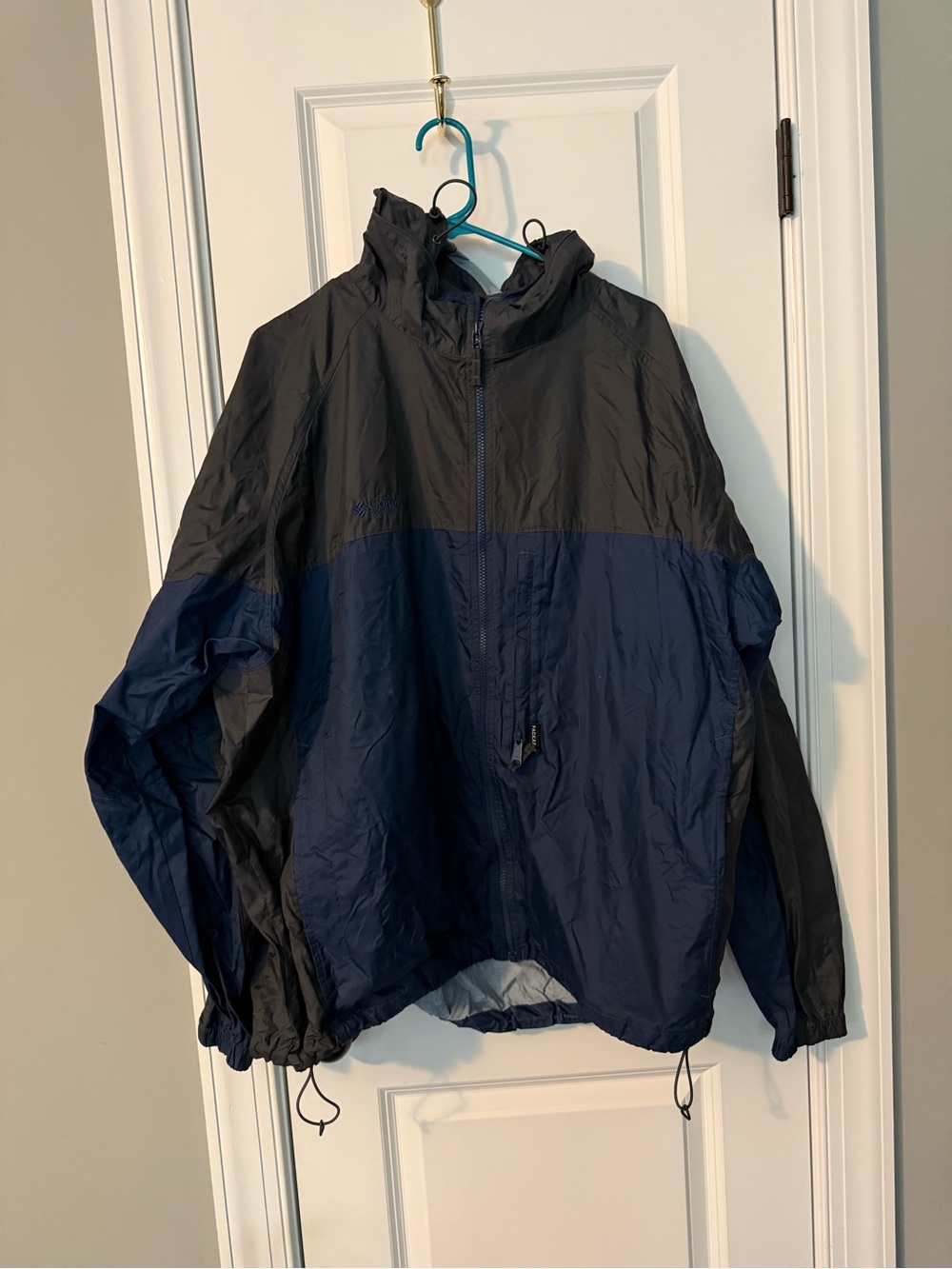 VINTAGE COLUMBIA Two-Tone Packable Rain Shell Jacket